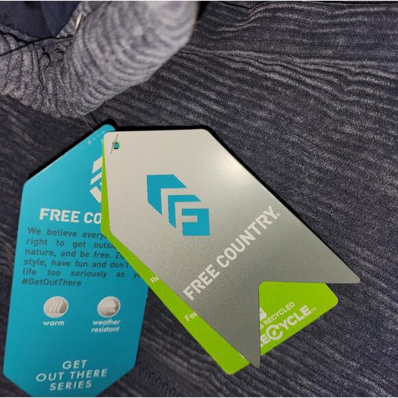 FREE COUNTRY NWT COURDOROY GREY QUILTED COUNTRY JACKET - Picture 4 of 6